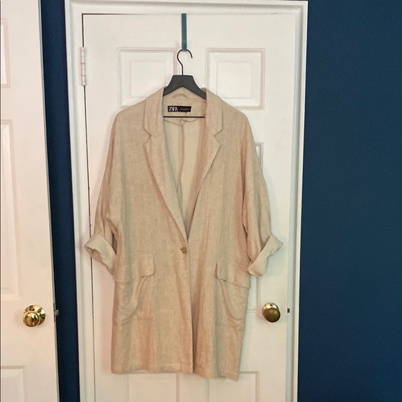 Zara Oversized Summer Blazer Classic Minimalist - Picture 1 of 5